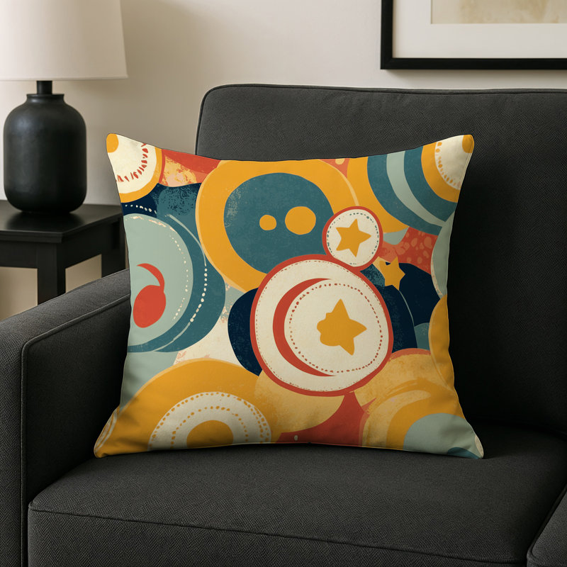 Retro Beam Indoor And Outdoor Throw Pillow, Square 16"