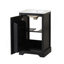 Meuble-lavabo de 20 po avec lavabo, armoire de salle de bain avec porte à fermeture douce, support de rangement et tablette réglable-1723551762