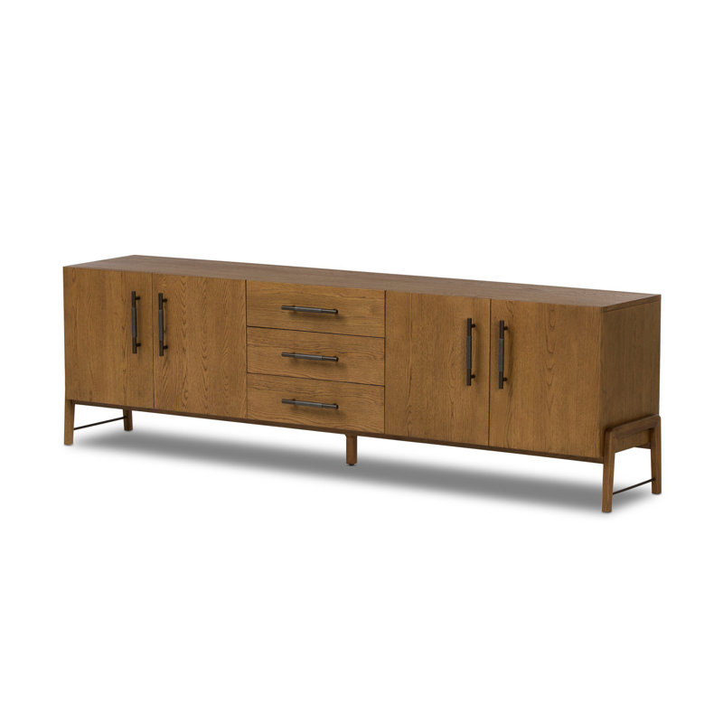 Rosedale Media Console, Amber Oak Veneer