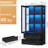Display Cabinet With Led Lights, Curio Storage Cabinet With Acrylic Doors & 2 Drawers, 67" Bookcase Display Case For Collectibles, Human Body Sensor, Home Office, Living Room, Black