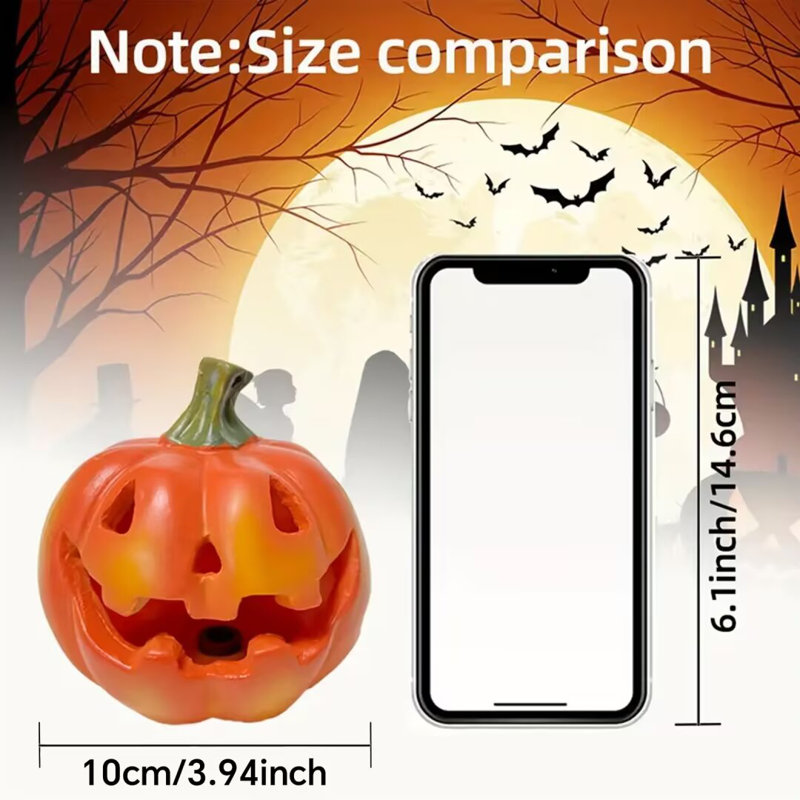 Poteau de jardin Hallowen citrouille illumine des décorations solaires extérieures pour le patio
