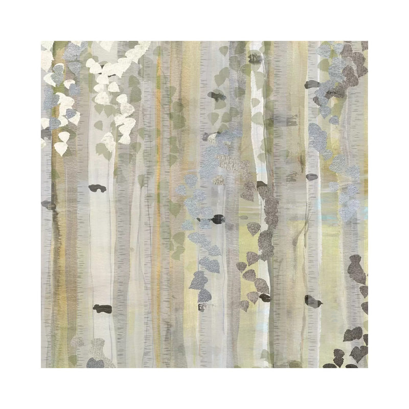 Spring Birch Grove II by Susan Jill - Wrapped Canvas Painting, 66.04 cm H x 66.04 cm W x 1.91 cm D