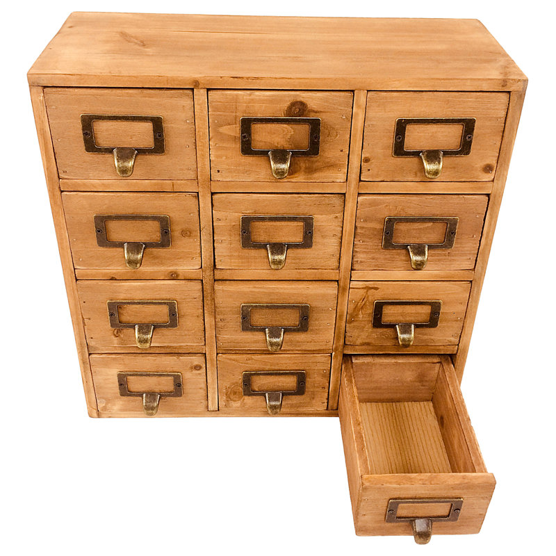 Elizabeth Solid Wood 34cm W 12 - Drawer Chest of Drawers