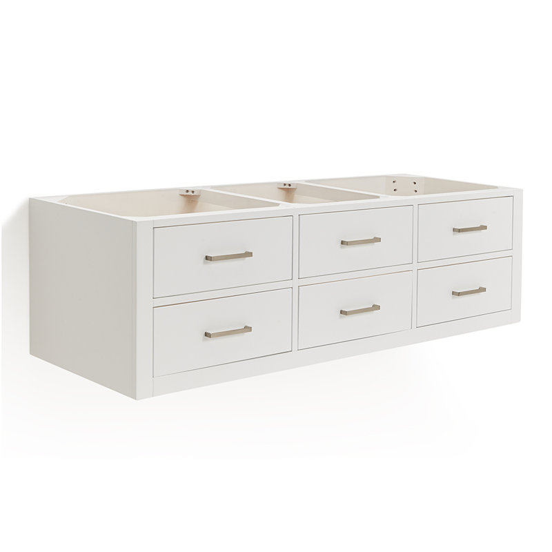 Base de meuble-lavabo double 60 po Megrez, Blanc