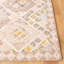 Tapis beige en laine touffeté à la main à motif géométrique-28073568