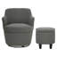 Fauteuil demi-tonneau pivotant avec rangement 360 °-403601803