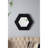 Versatile Hexagonal Mirror With Sturdy Wood Frame, Perfect For Enhancing Any Room's Decor And Functionality