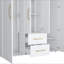 Armoire Bariloche, rangement multi-sections avec tringles de suspension, tablettes et 2 tiroirs