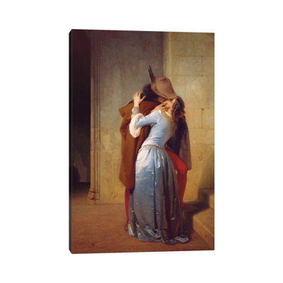 Il Bacio by Francesco Hayez - Wrapped Canvas Painting