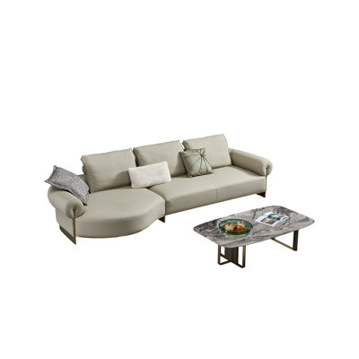 Zhariya Leather Sectional