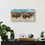  «Bison Herd 2» par Cindy Jacobs, art mural en verre acrylique, 24 po x 12 po-230991017