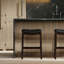 31 po H Tabouret de bar en bois à hauteur de bar avec siège en similicuir noir, 1 pièce-196804703-196804701-196804702