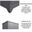 Armoire de rangement extérieure avec toit incliné et toit imperméable gris