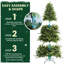 Arbre de Noël 7 pi avec support, arbre de décoration pré-éclairé, indispensable pour la décoration de Noël