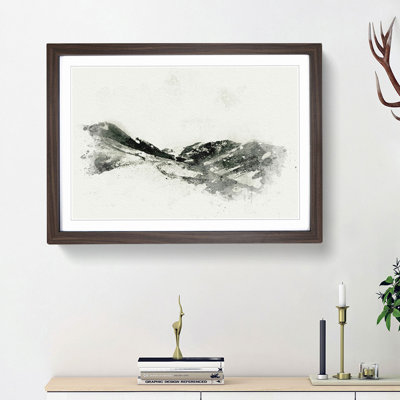 Path Through the Lake District in Abstract - Picture Frame Graphic Art Print on MDF