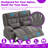 Manual Reclining Loveseat With Cup Holders And Side Pocket, Premium Fabric Upholstery-1482487401