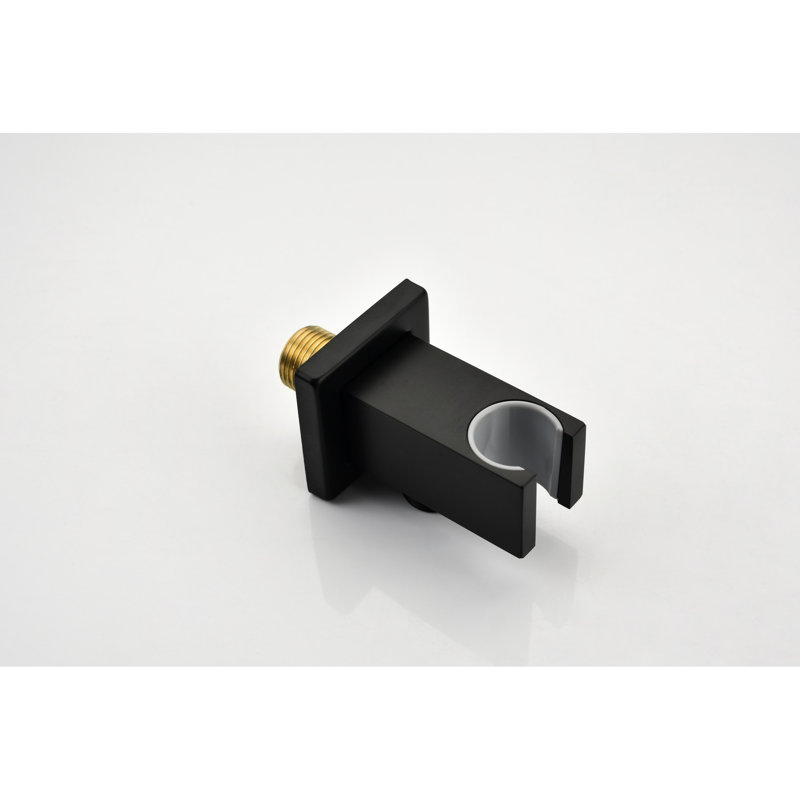 Brass Matte Black Shower Fixture Unit - 10 Inch Rainfall Head With Handheld , Bathroom Luxury Rain Mixer , Self-cleaning Nozzle, Wall Mounted &