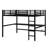 Metal Loft Bed With Power Outlet And LED Lighted, Space-Saving-825187126
