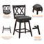 Dutil Swivel Counter Stool with Solid Wood Frame-740426456-740426457