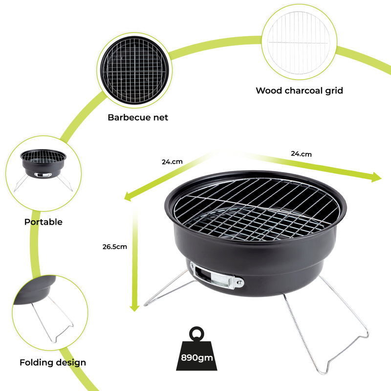 ROYALFORD 26.5cm W Portable Charcoal Grill
