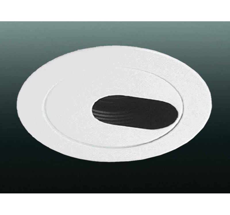 White 4'' Slotted Recessed Trim with Black Aperture