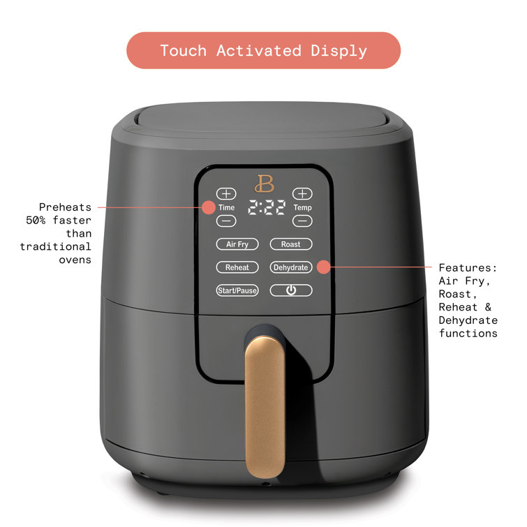 Large 4.5-Quart Air Fryer LED Touch Digital Screen, 8 in 1, Nonstick B -  household items - by owner - housewares sale