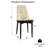 Set Of 4 Modern Pu Leather Dining Chairs With Black Metal Legs And Upholstery-534018403
