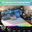 Multifunctional Daybed With Storage Drawers, Charging Station & Rgb Led