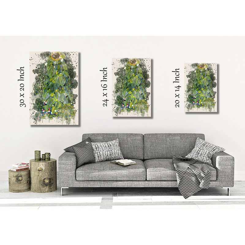The Sunflower by Gustav Klimt Painting on Canvas - Wrapped Canvas, 76cm H x 50cm W
