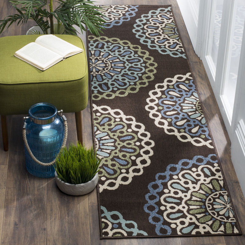 Tapis d'intérieur / extérieur à motif géométrique Centeno Veranda Performance, Tapis de couloir 2 pi 3 po x 10 pi