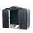 8ft X 6ft Metal Storage Shed In Black, Galvanized Iron Construction For Longevity, Punched Vents, Sliding Door With Padlock, Easy Assembly Process Build Strength, Air Method-118823253