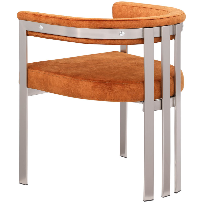 Fauteuil en velours Marcello Kenlea, Velours cognac