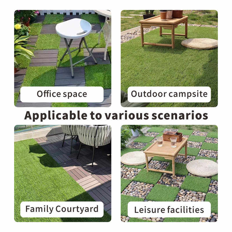 12" X 12" Interlocking Artificial Grass Turf Panels(set Of 36)