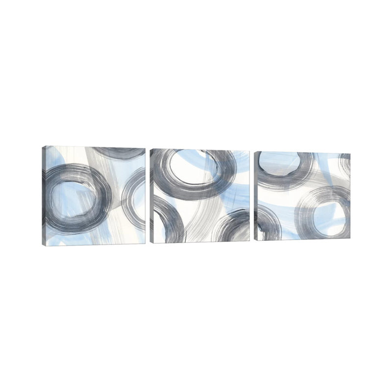Twist and Turns Triptych - ensemble d'art mural sur toile - Toile tendue (ensemble de 3)