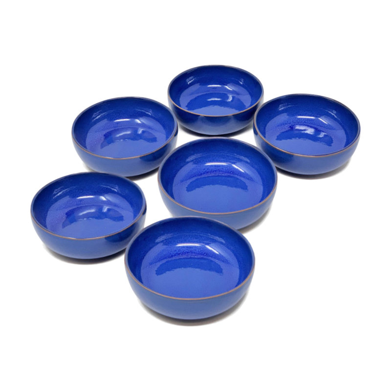 Verano Selena Handmade Ceramic Dessert Bowl, Blue