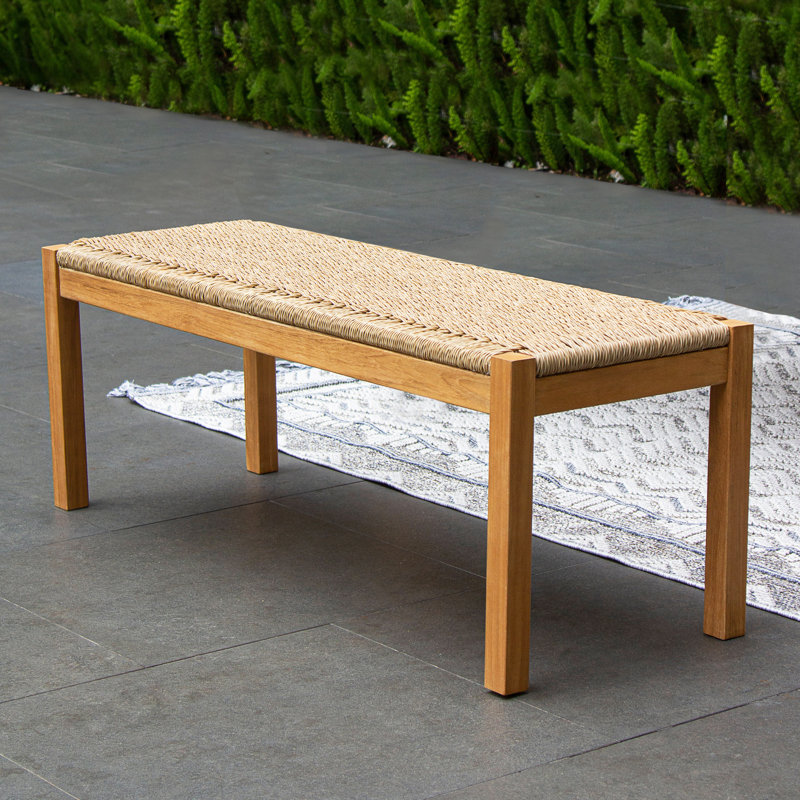 Banc d'extérieur en teck Seras
