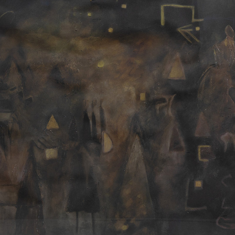 Cave Painting by Jess Engle (New), 30" H x 40" W, Black Maple