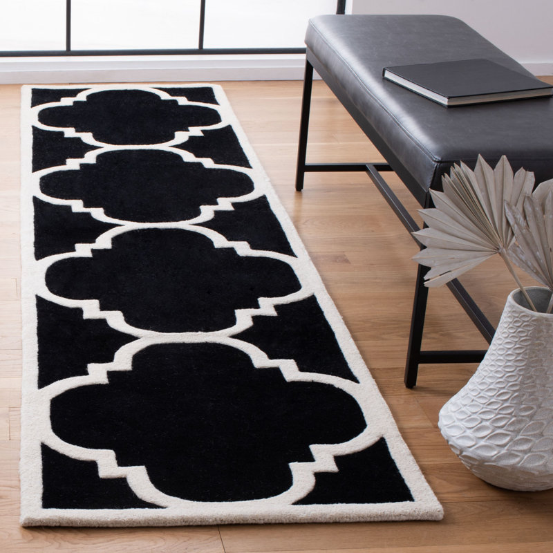 Carolene Hand Tufted Wool Geometric Rug, Runner 2'3" x 9'