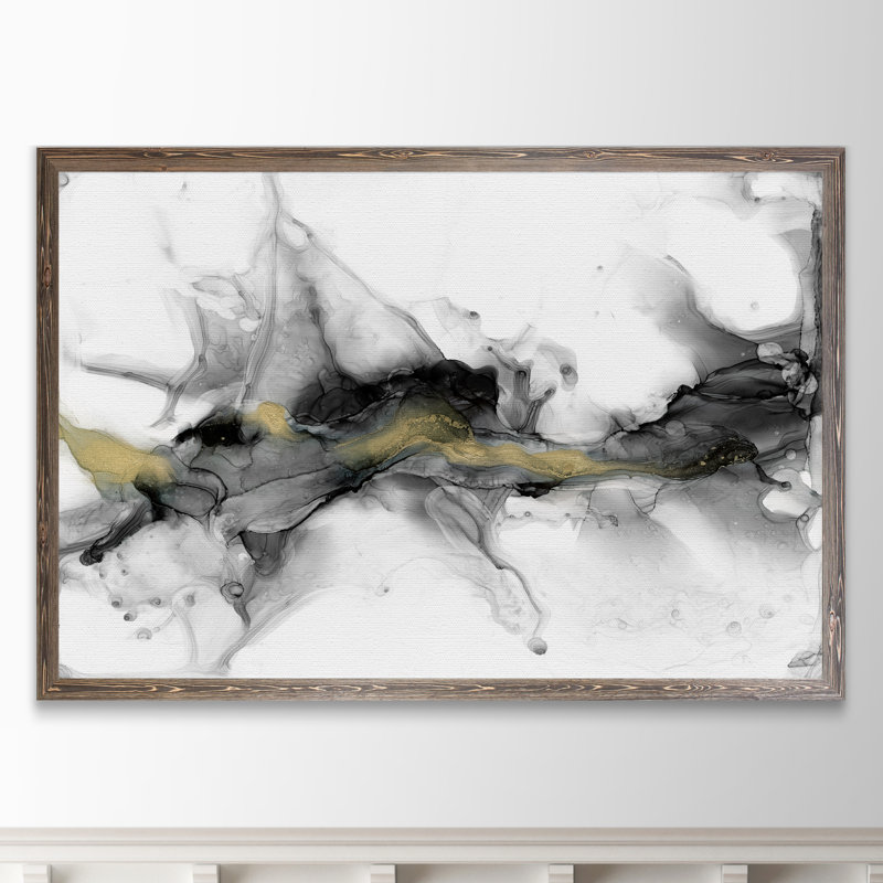« golden précipice i » par paul cezanne-reproduction d’art sur cadre photo, H 32 po x l 44 po x 1,25 po