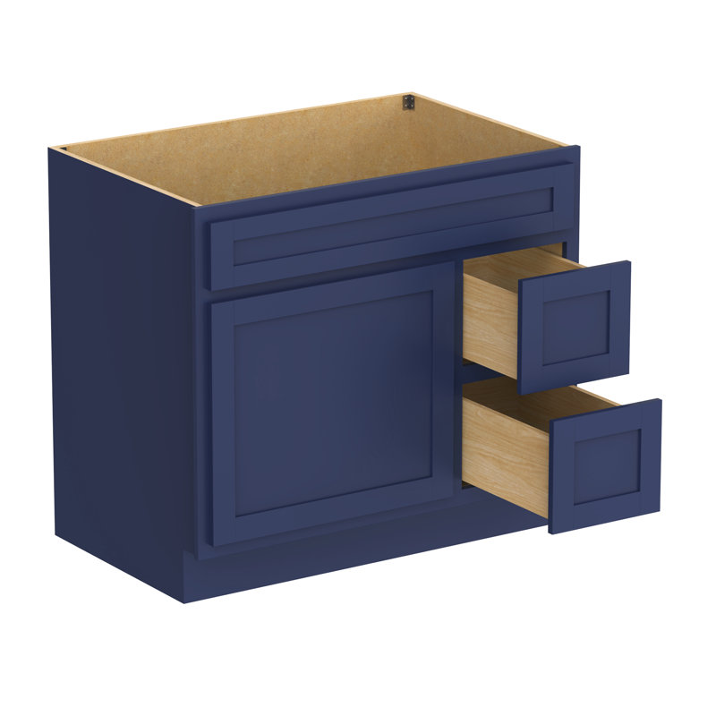 Base de meuble-lavabo simple 36 po seulement, Bleu
