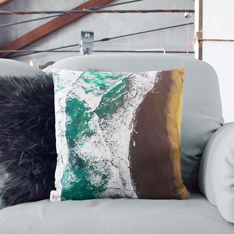 Abstract Square Throw Cushion, 40cm H x 40cm W x 15cm D