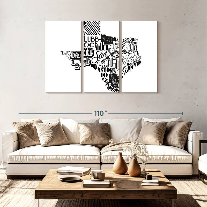 Aliaz Texas - noir, H 48 po x l 74 po
