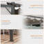 Bartolomea 3 x 3 m Pergola Retractable Roof Canopy Garden Gazebo Light Grey