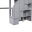 Lit mezzanine fonctionnel avec bureau en L intégré, tiroirs, armoire et escalier de rangement pour une utilisation optimale de l'espace et un confort optimal-2073915459