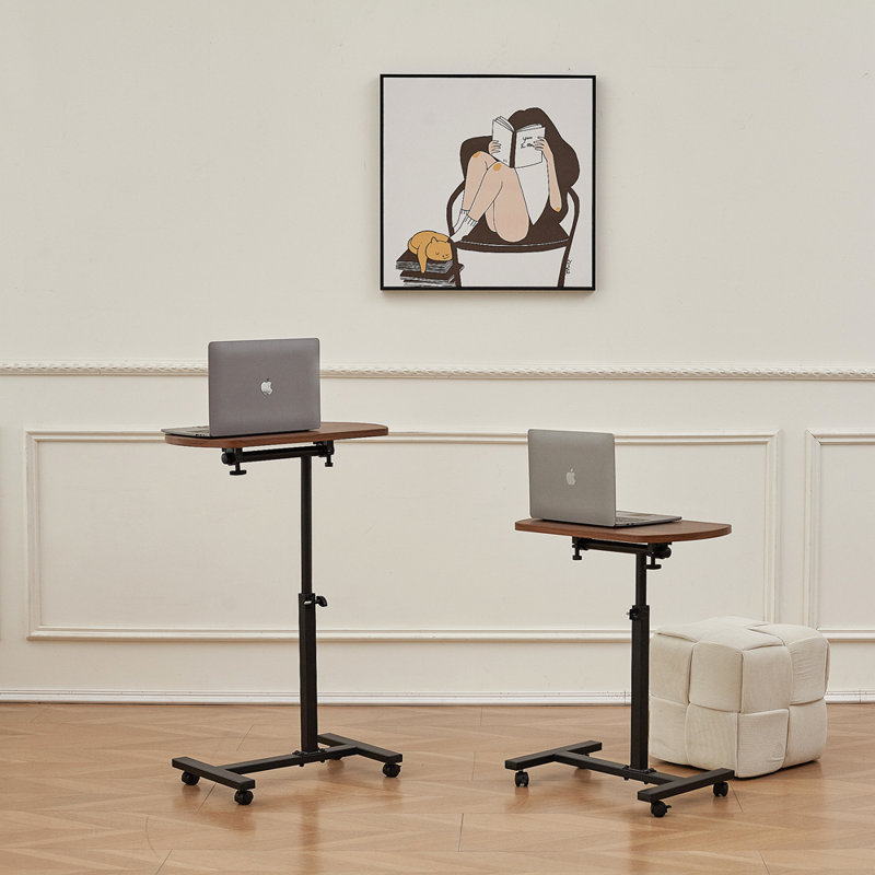 Table à hauteur réglable en forme de C, support pour ordinateur portable