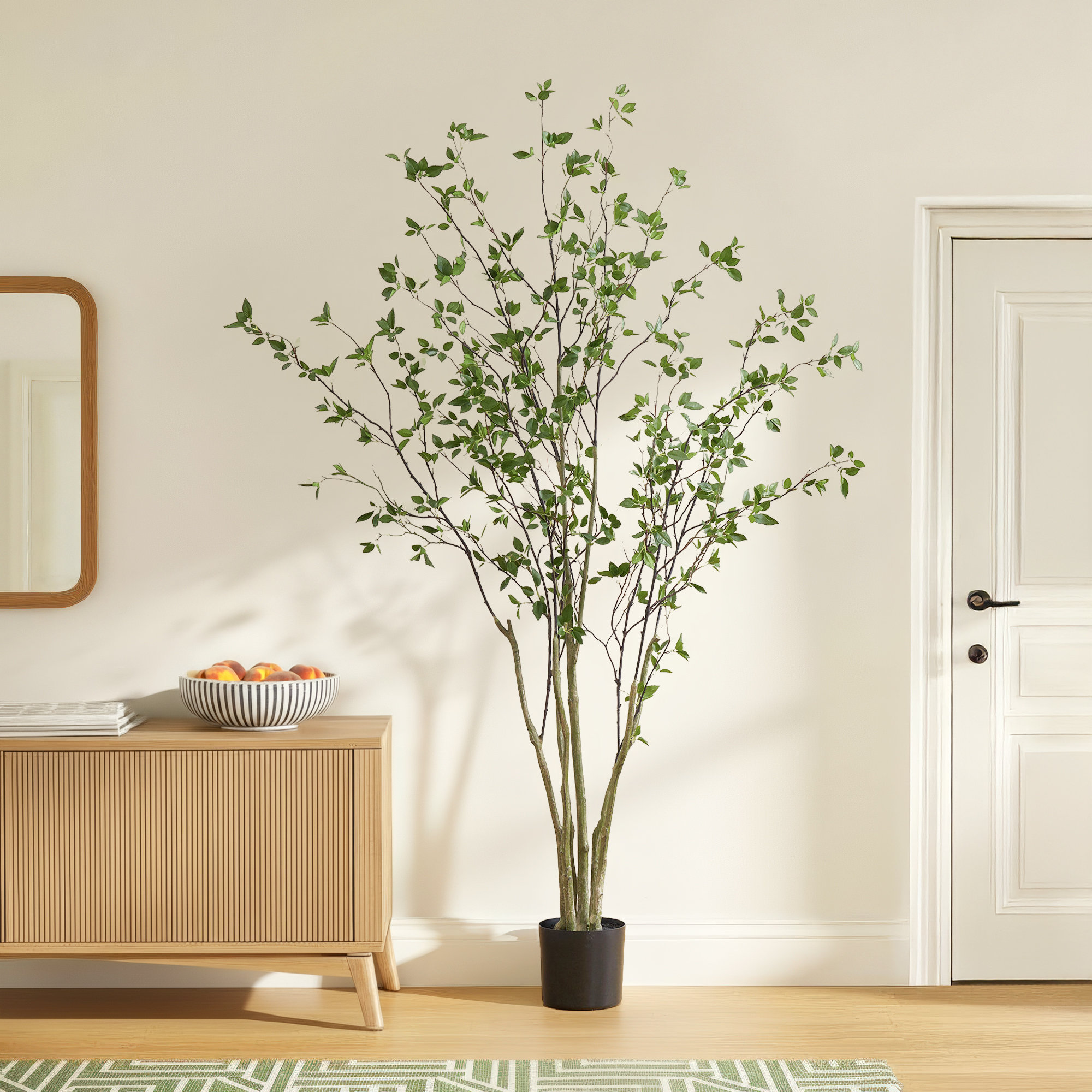 Anzavia 84'' Faux Citrus Tree in Pot