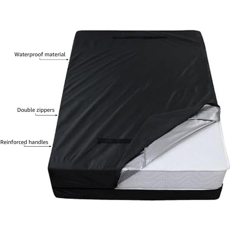 Queen Size Mattress Bags For Moving And Storage With 4 Strong Handles Waterproof