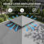 Gazebo de terrasse Yardgrace 3 m x 3 m avec toit souple, auvent à 2 niveaux, moustiquaire et rideaux d'intimité, gris-135823914