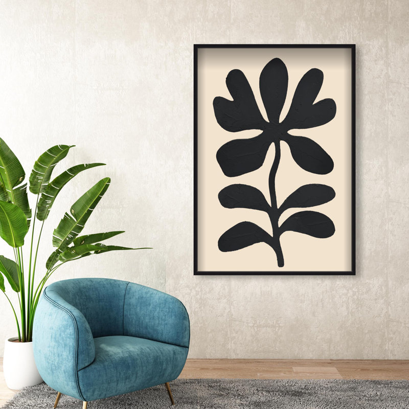 Oliver Gal Under Dark Skies II Abstract - Luxury Shadowbox Framed Wall Art, 37.5" H x 25.5" W, Black
