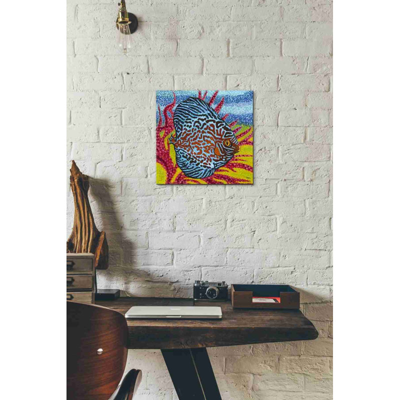 «Brilliant Tropical Fish II» par Carolee Vitaletti, art mural sur toile, H 12 po x l 12 po x P 0,75 po